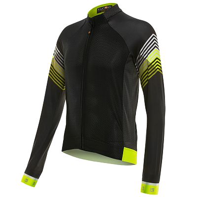 Превью  Велоджерси с длинным рукавом FUNKIERBIKE Sorrento-2-L Men Elite LS Summer Black/Yellow